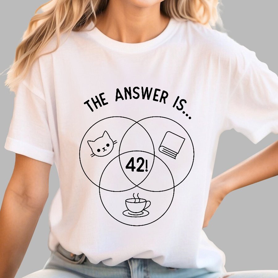 42 Cats Geek T-Shirt