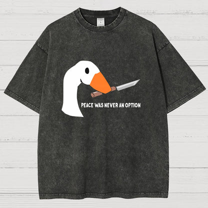 Peace Was Never An Option Vintage Distressed T-shirt