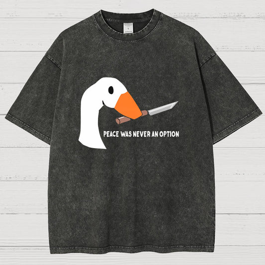 Peace Was Never An Option Vintage Distressed T-shirt