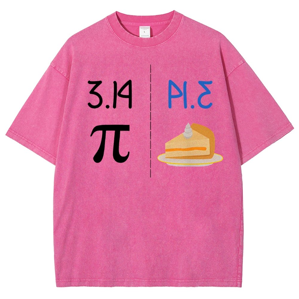Funny PI Mirror Image Of 3.14 Is PIE Vintage Distressed T-shirt