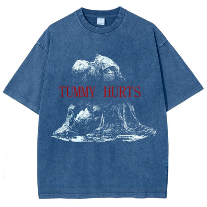Retro Tummy Hurts Vintage Distressed T-shirt