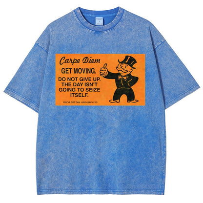 Carpe Diem Card Vintage Distressed T-shirt
