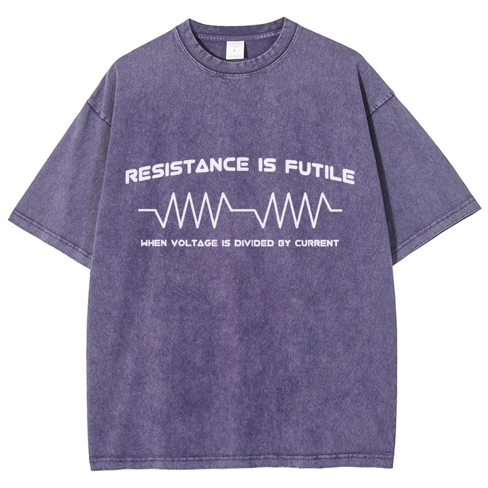 Resistance is Futile When Voltage is Divided By Current Vintage Distressed T-shirt