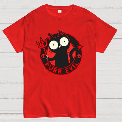 Purr Evil Cat Geek T-Shirt