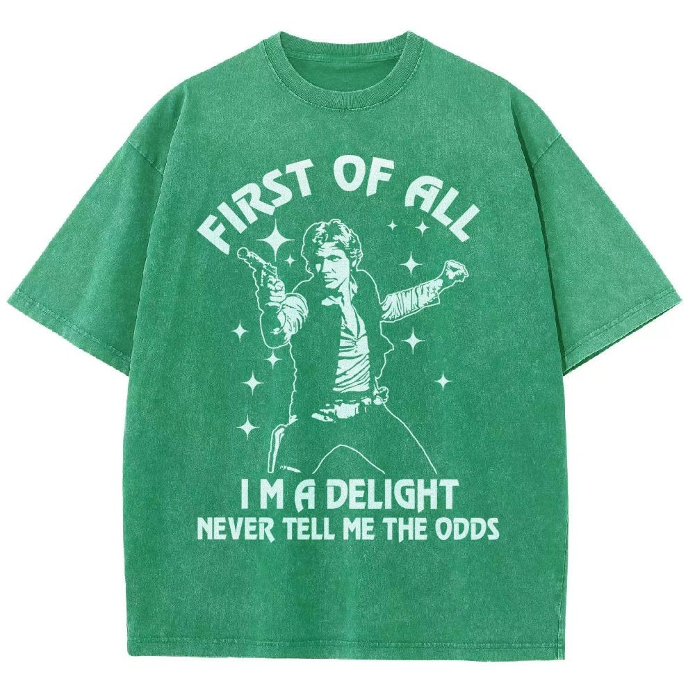 First Of All I'm A Delight Vintage Distressed T-shirt