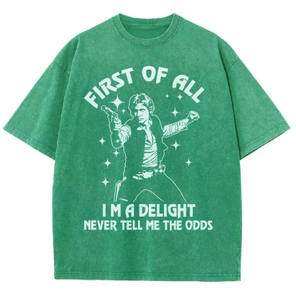First Of All I'm A Delight Vintage Distressed T-shirt