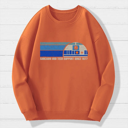 Providing Sarcasm and Tech Support Since 1977 Geek Cotton Sweatshirt