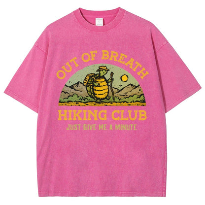Out Of Breath Hiking Club Vintage Distressed T-shirt