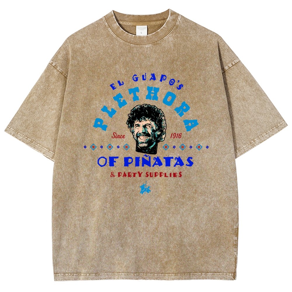 A Character's Plethora Of Pinatas & Party Supplies Vintage Distressed T-shirt