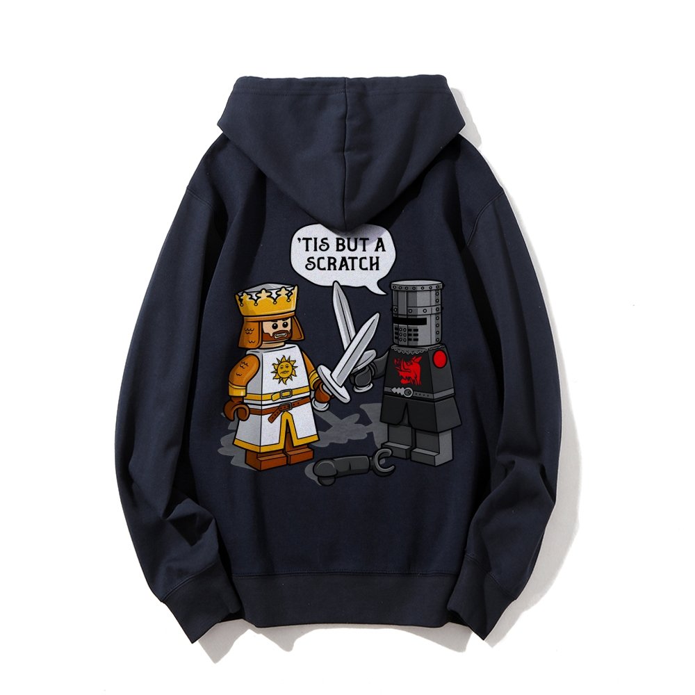 King Vs Knight Printed Back Unisex Cotton Hoodie