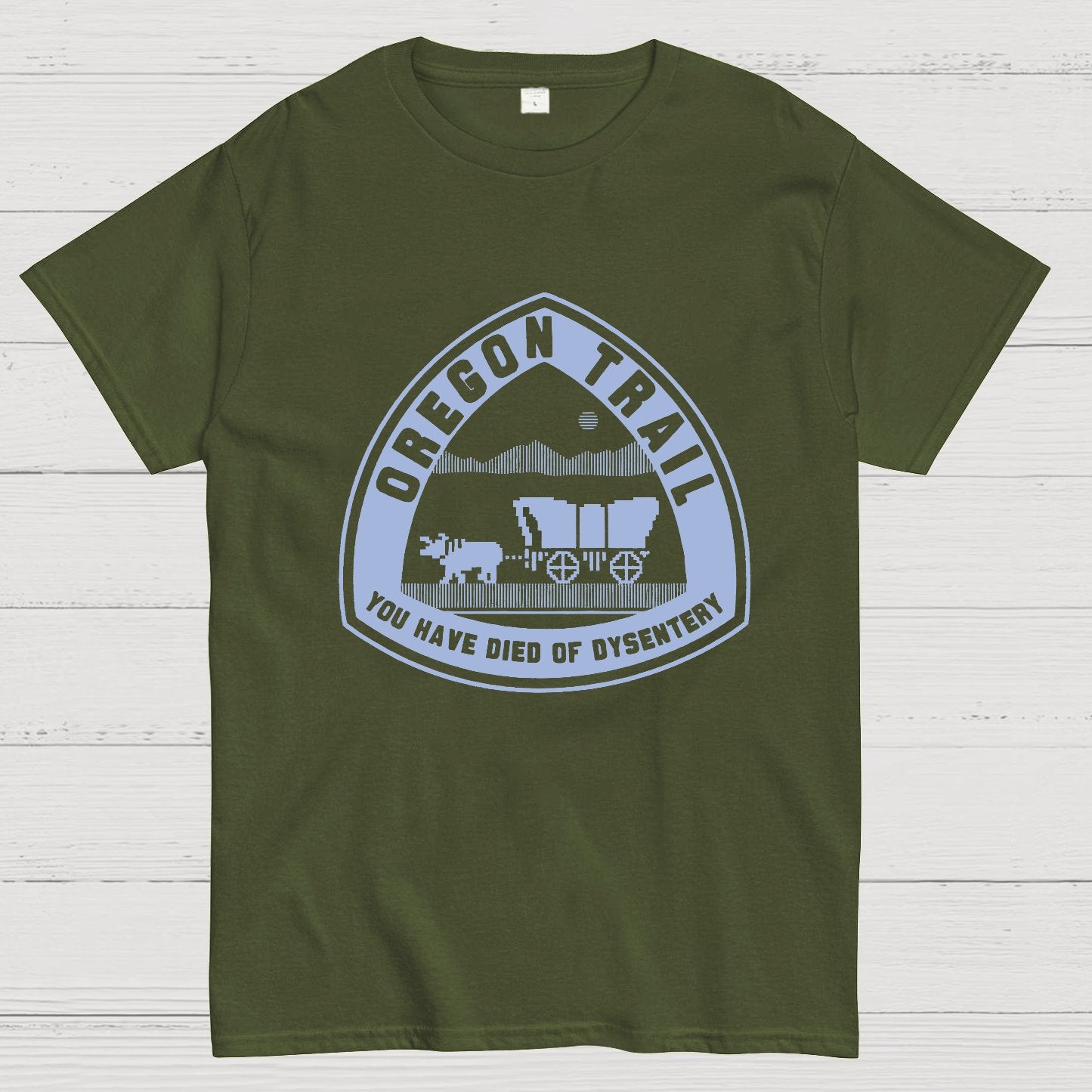 Oregon Trail T Shirt You Have Died of Dysentery Geeky T-Shirt