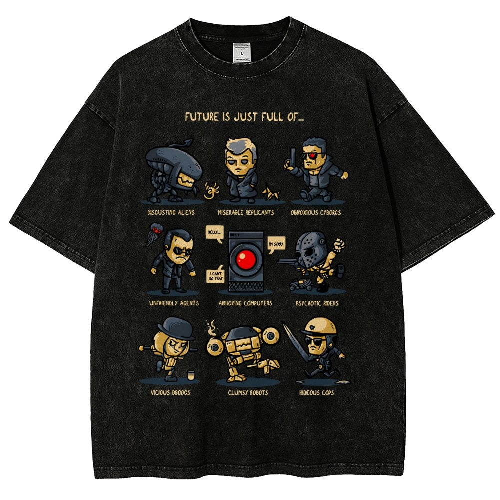 Dystopian Future Vintage Distressed T-shirt