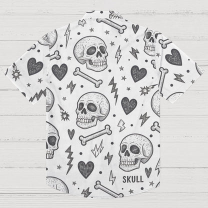 Skull pattern Geek Hawaiian Shirt