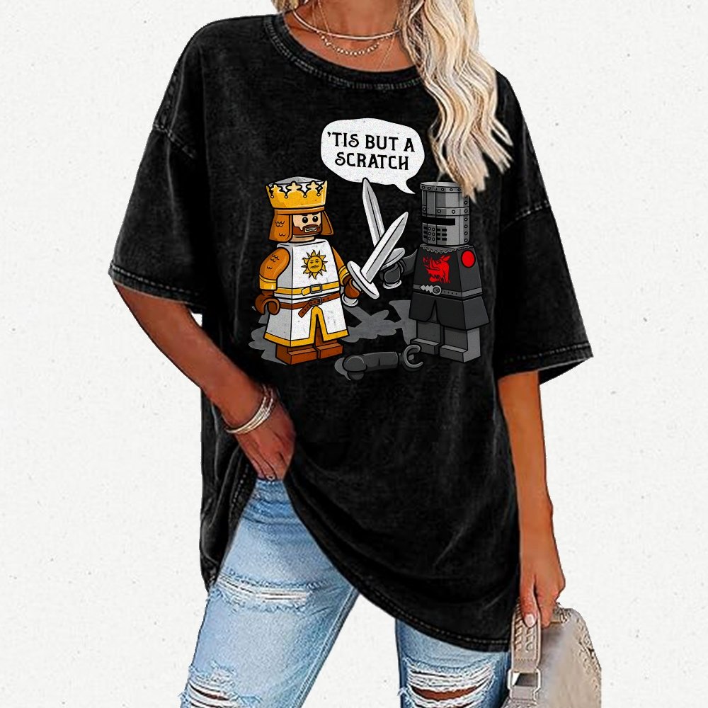 King Vs Knight Vintage Distressed T-shirt