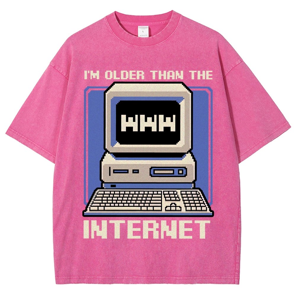 Older Than The Internet Vintage Distressed T-shirt