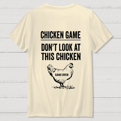 Chicken Game Nerd  Back Printing Geek T-Shirt