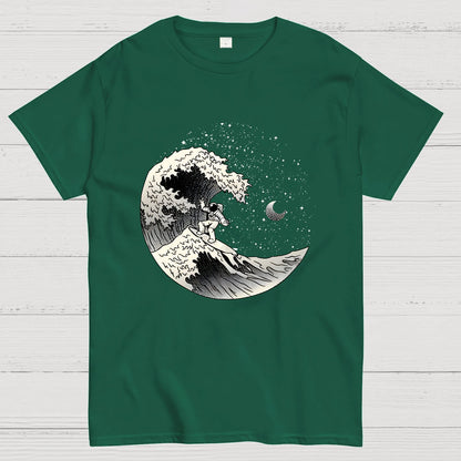 Astronaut Surfing Kanagawa Wave by Tobe Fonseca Geek T-Shirt