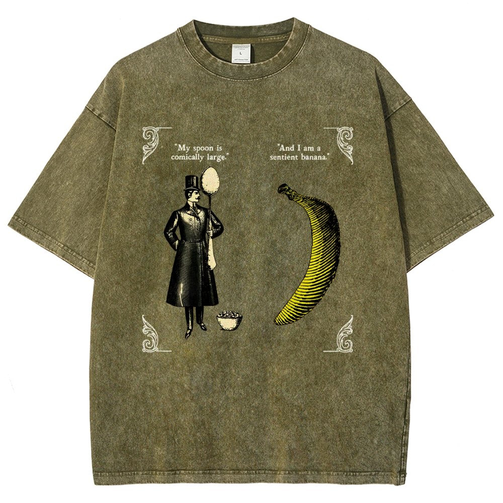 The Olde Joke Of A Big Spoon And A Banana Vintage Distressed T-shirt