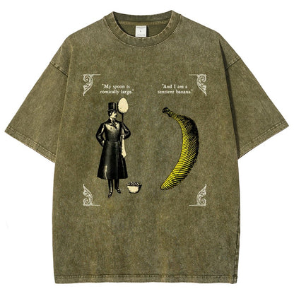 The Olde Joke Of A Big Spoon And A Banana Vintage Distressed T-shirt