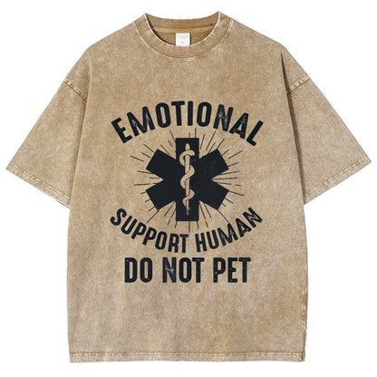 Emotional Support Human Vintage Distressed T-shirt