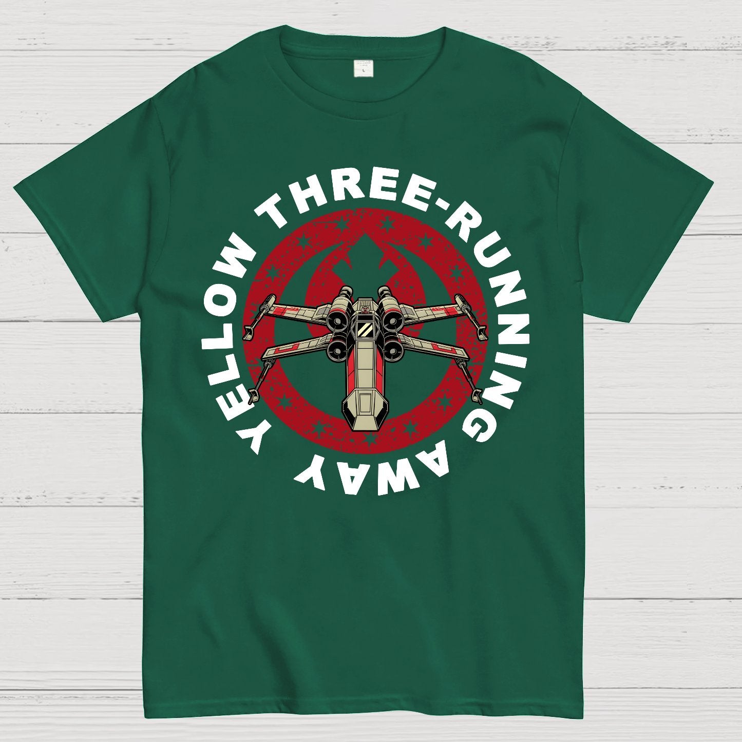 Yellow Three-Sprinting Away Geek T-Shirt