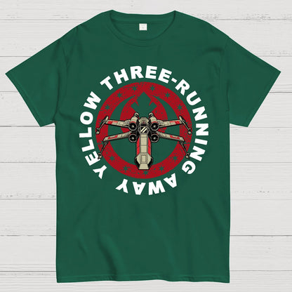 Yellow Three-Sprinting Away Geek T-Shirt