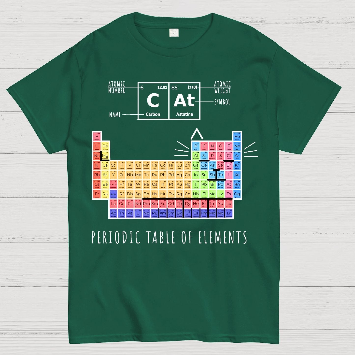Periodic Table Of Cats Geek T-Shirt