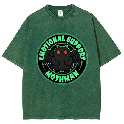 Emotional Support Mothman Vintage Distressed T-shirt