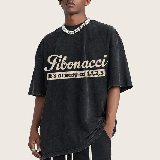 Fibonacci Funny Math Vintage Distressed T-shirt