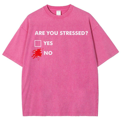 Fuuny Word Are You Stressed No Vintage Distressed T-shirt