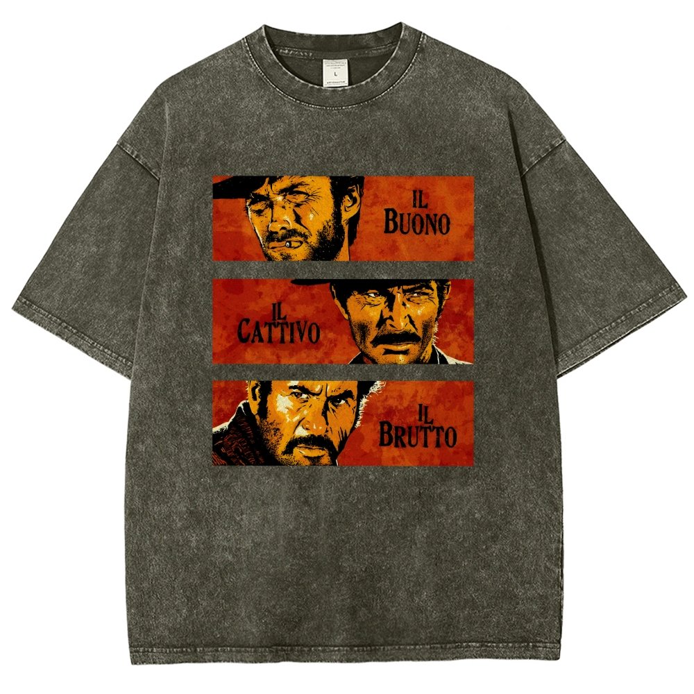 Il Buono  Il Brutto  Il Cattivo Vintage Distressed T-shirt