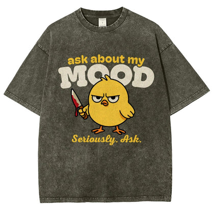 Ask About My Mood Vintage Distressed T-shirt
