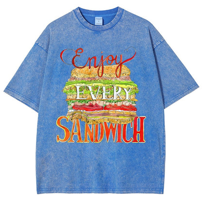 Enjoy Every Sandwich  Vintage Distressed T-shirt