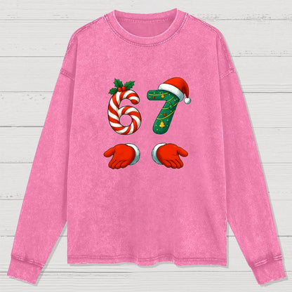 67 Christmas Washed Long Sleeve Tee
