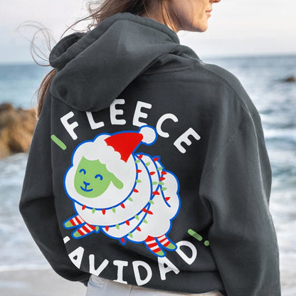 iFleece Navidad! Printed Back Cotton Hoodie