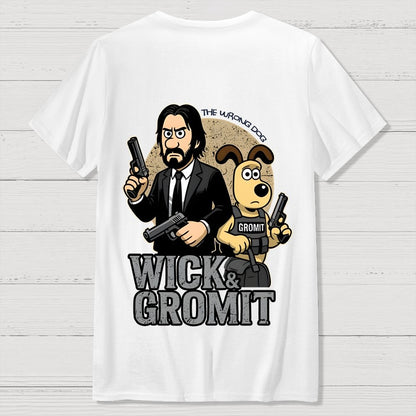 The Wrong Dog  Back Printing Geek T-Shirt