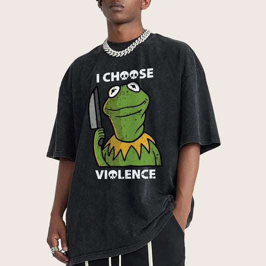 I Choose Violence Vintage Distressed T-shirt