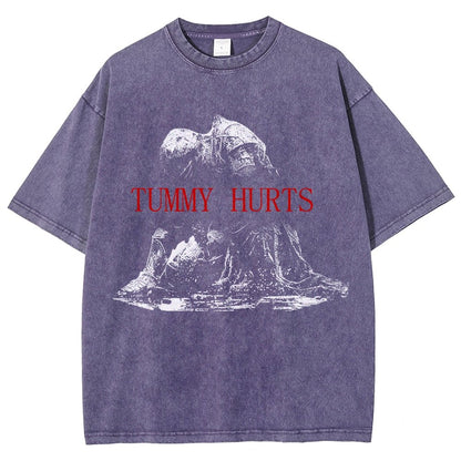 Retro Tummy Hurts Vintage Distressed T-shirt