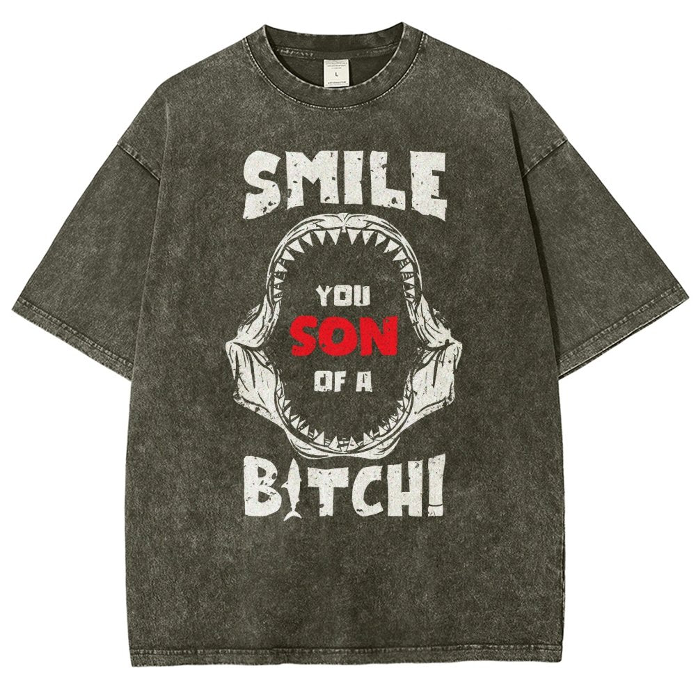 Smile You Son of a... Vintage Distressed T-shirt