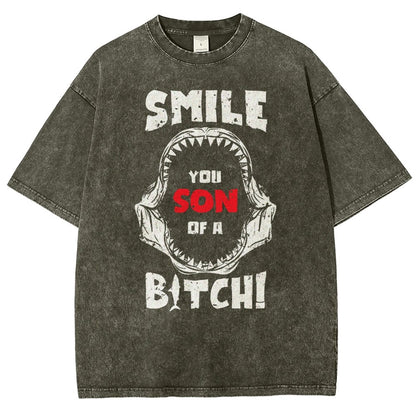 Smile You Son of a... Vintage Distressed T-shirt