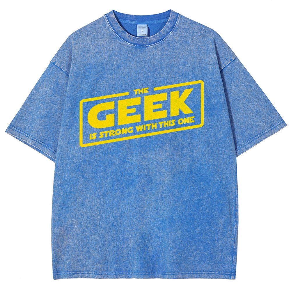 The Geek Is Strong Vintage Distressed T-shirt