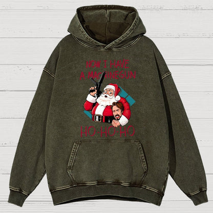Ho-Ho-Ho Vintage Distressed Hoodie