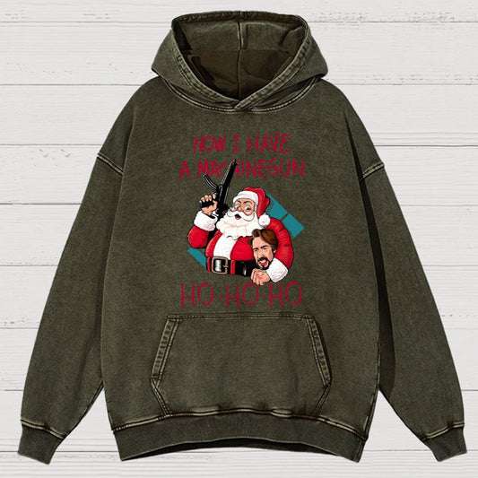 Ho-Ho-Ho Vintage Distressed Hoodie