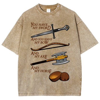 Holy Ring-You Have My Blade And You Have My Arrow And My Hammer And My Steed. Vintage Distressed T-shirt