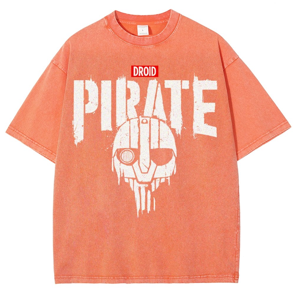 Droid Pirate Vintage Distressed T-shirt