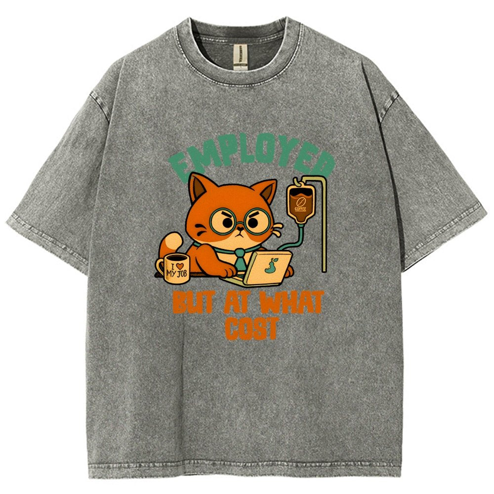 Employed But At What Cost Vintage Distressed T-shirt