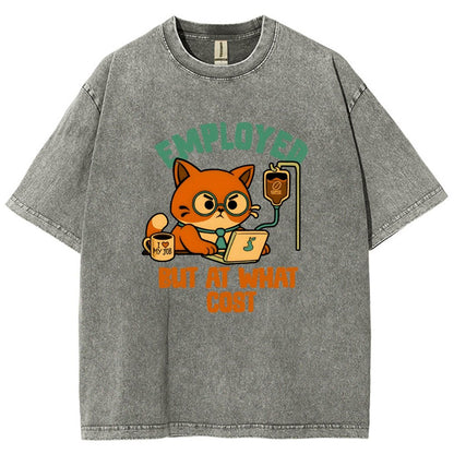 Employed But At What Cost Vintage Distressed T-shirt