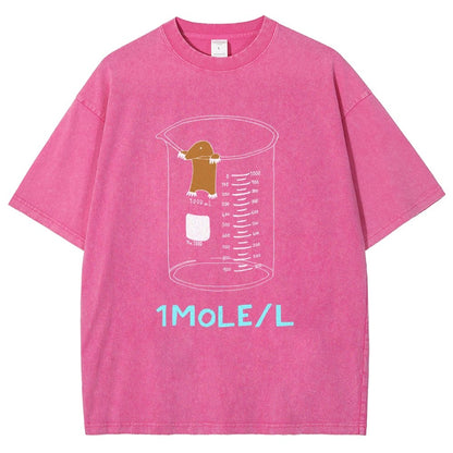 Ute One Mole Per Liter Chemistry Avogadros Day Vintage Distressed T-shirt