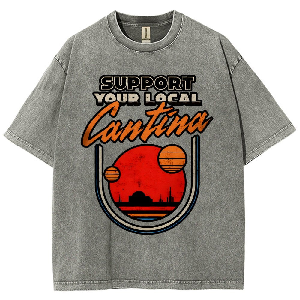 Support Your Local Hangout Vintage Distressed T-shirt