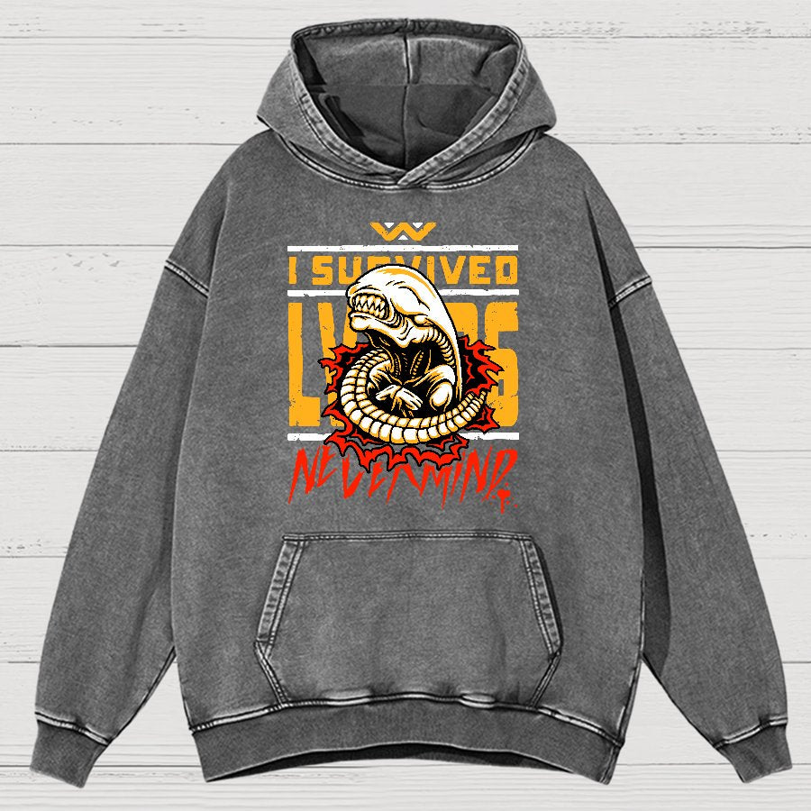 I Survived Vintage Distressed Hoodie